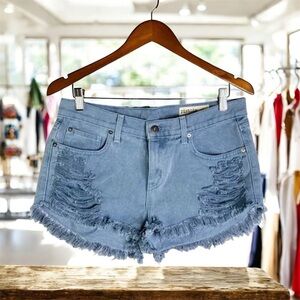 ⭐️🍄 5/$20 pistola Blue Fringe Cutoff Midrise Shorts Women’s Size 29